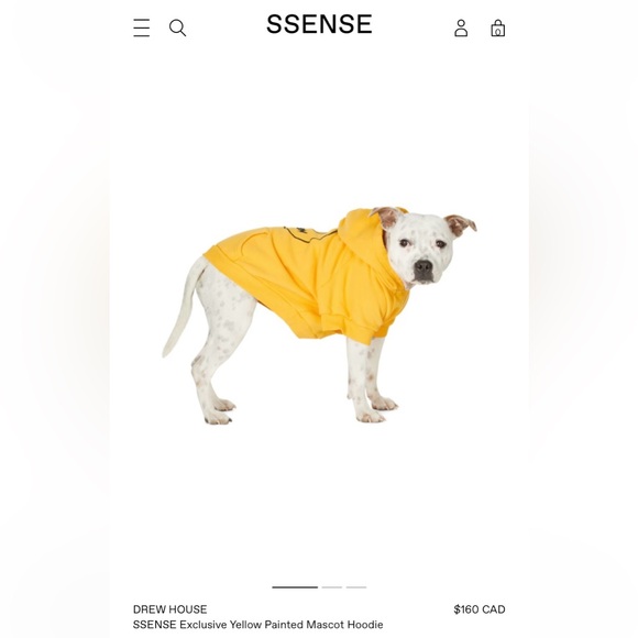 DREW HOUSE
SSENSE Exclusive Yellow Painted Dog Mascot Hoodie - Brand New - Picture 5 of 5